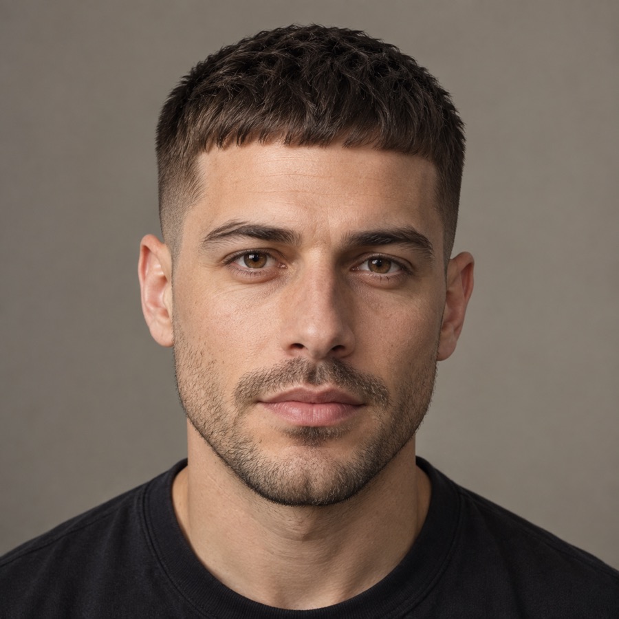 Caesar Cut hairstyle reference