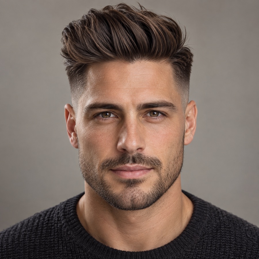 Pompadour hairstyle reference