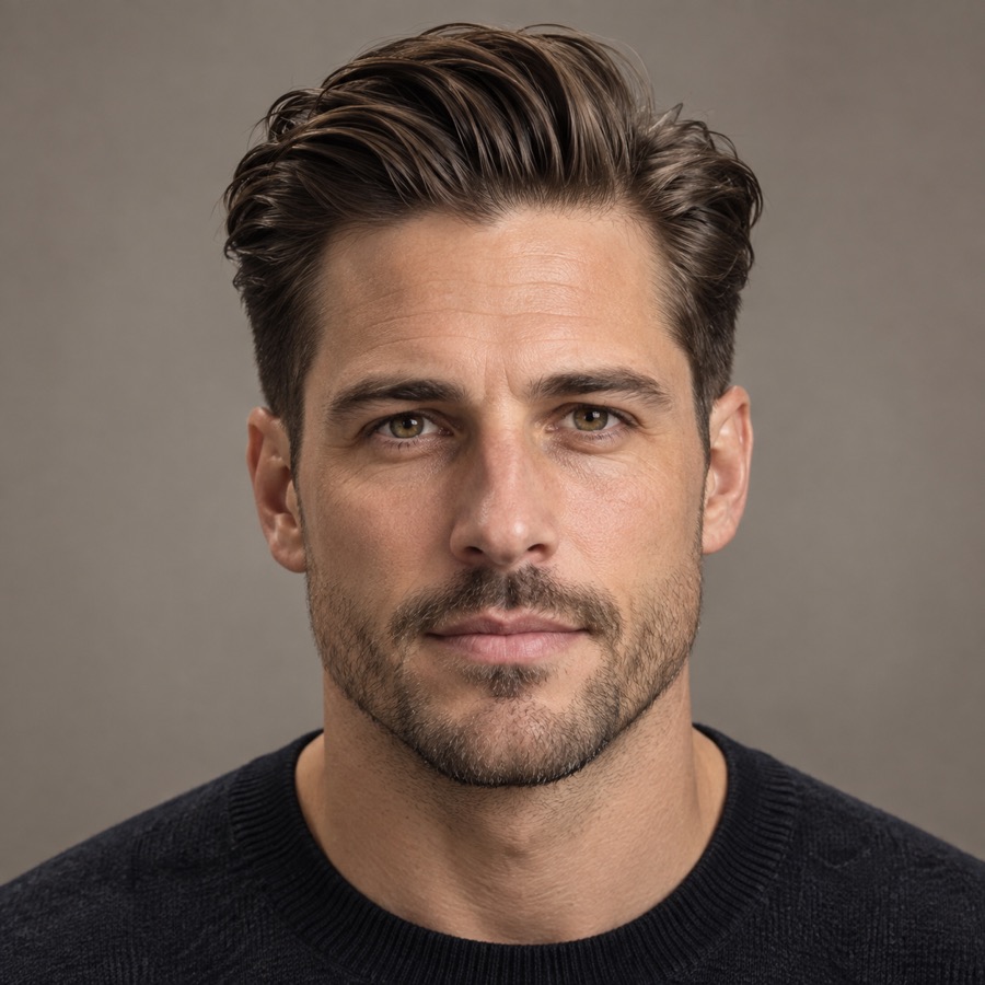 Slick Back hairstyle reference